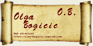 Olga Bogičić vizit kartica